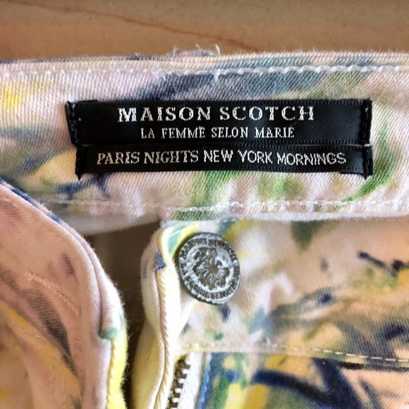 Maison Scotch & Soda White Tie-Dye Skinny Jeans - Picture 2 of 3